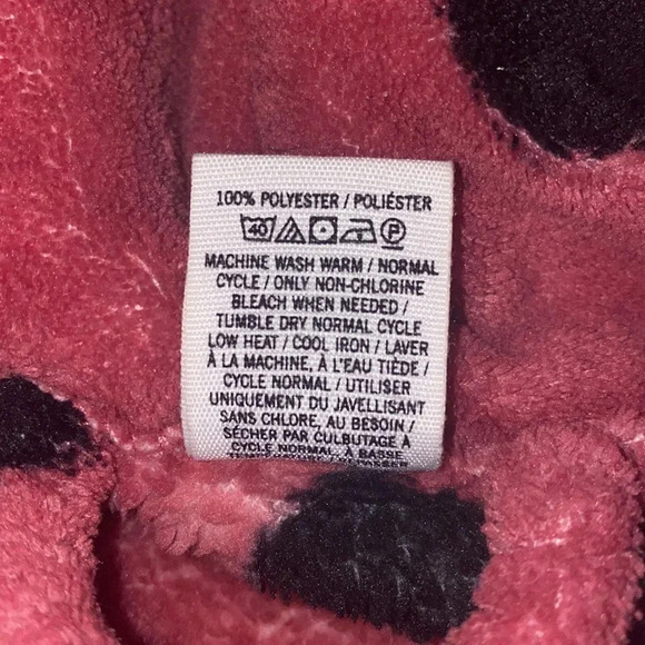 Pink Victoria’s Secret cozy pink polka dot soft Begonia robe Sz XS - Picture 5 of 15